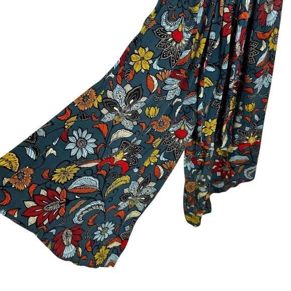 Anthropologie Geneva Halter Wide Leg Floral Jumpsuit Green Size XS - Picture 8 of 14